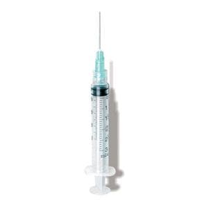 Hypodermic Syringe/Needle 23gx1" 3cc Light Blue Conventional LDS 100/Bx, 10 BX/CA