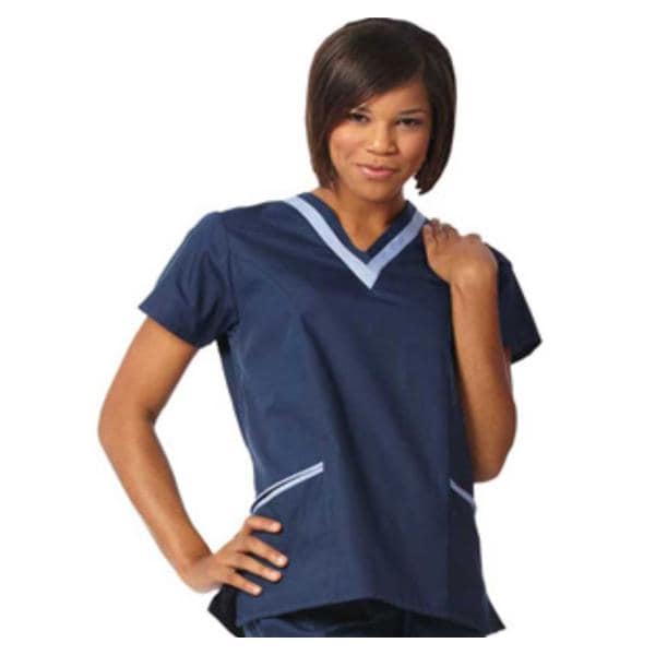 Fashion Poplin Scrub Shirt Womens Small Navy / Ceil Ea