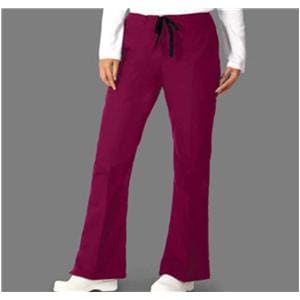 Fashion Poplin Scrub Pant 3 Pockets X-Small Burgundy Womens Ea