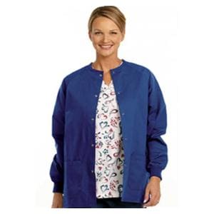 Fashion Poplin Warm-Up Jacket Long Raglan Sleeves X-Large Cobalt Blue Ea