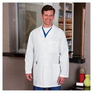 META Lab Coat 3 Pockets Long Sleeves 34 in 3X Large White Mens Ea