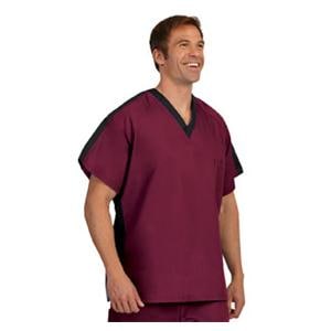 Fashion Seal Scrub Shirt 7181 Unisex 5X Large Black / Burgundy Ea