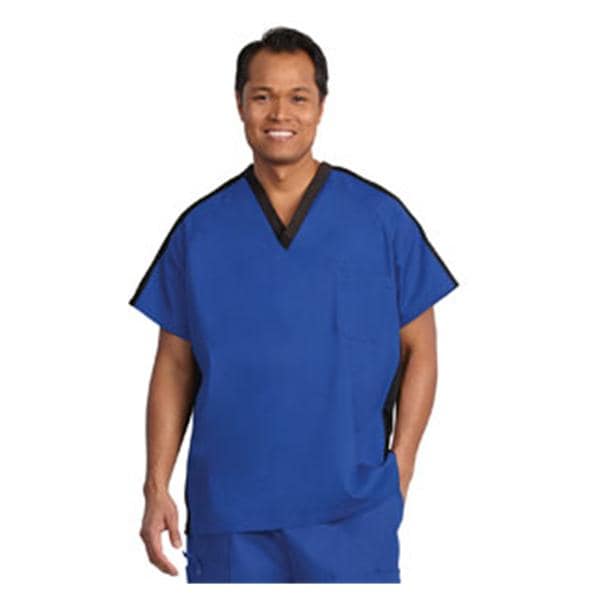 Fashion Seal Scrub Shirt 7183 Unisex 5X Large Cobalt Blue / Black Ea