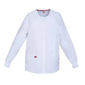 Warm-Up Jacket Knit Cuffs X-Small White Womens Ea