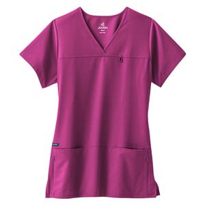 Jockey Scrub Shirt 4 Pockets Medium Plum Womens Ea