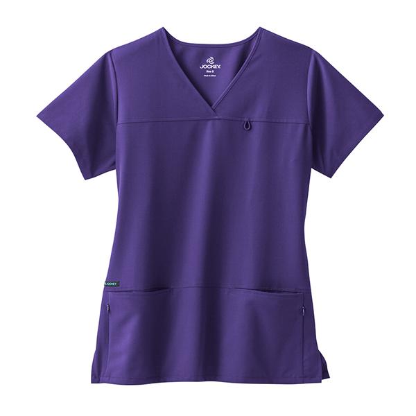 Jockey Scrub Shirt 4 Pockets Medium Purple Womens Ea