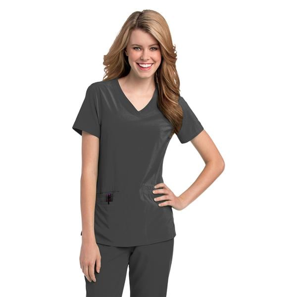 Urbane Scrub Shirt V-Neck X-Small Graphite Womens Ea