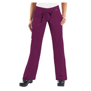 Scrub Pant Poly/Ctn Multiple Pockets Medium Raspberry Womens Ea