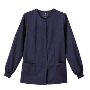 Warm-Up Jacket 2 Pockets Long Sleeves 28 in 2X Large Navy Womens Ea