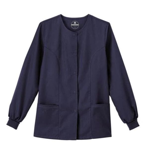 Warm-Up Jacket 2 Pockets Long Sleeves 28 in 2X Large Navy Womens Ea