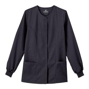 Warm-Up Jacket 2 Pockets Long Sleeves Large Charcoal Womens Ea