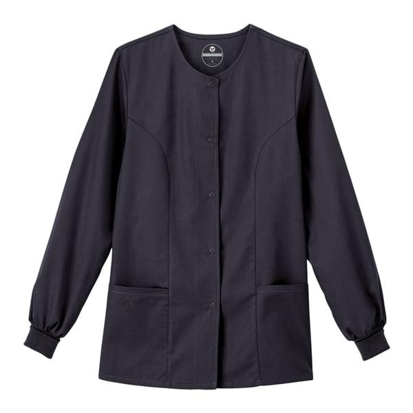 Warm-Up Jacket 2 Pockets Long Sleeves Small Charcoal Ea