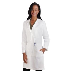 META Lab Coat 5 Pockets Long Sleeves 38 in White Womens Ea