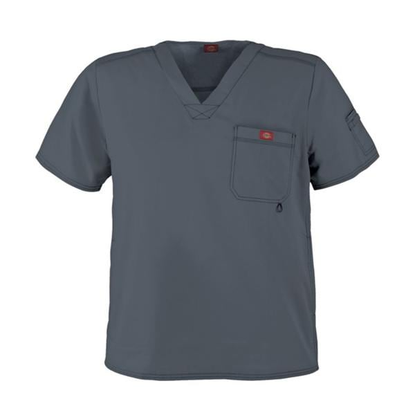 Dickies Scrub Shirt Short Sleeves Large Pewter Ea