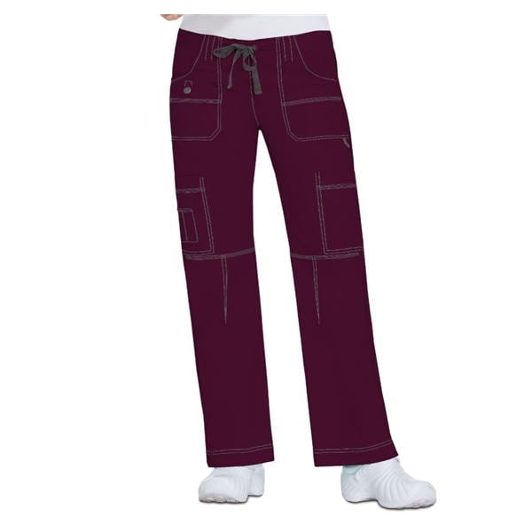 Dickies Utility Pant Poly/Ctn/Spndx 9 Pockets Large Wine Womens Ea