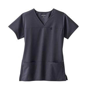 Jockey Scrub Shirt 4 Pockets Small Charcoal Womens Ea