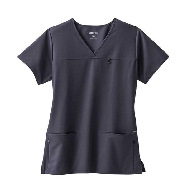 Jockey Scrub Shirt 4 Pockets X-Large Charcoal Womens Ea