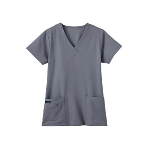 Jockey Scrub Top V-Neck 3 Pockets X-Large Pewter Womens Ea