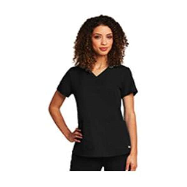 Top V-Neck 2X Large Black Womens Ea