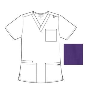 Jockey Scrub Scrub Top V-Neck 4 Pockets Short Sleeves Small Purple Unisex Ea