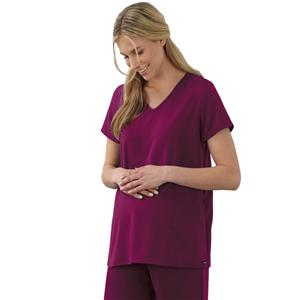 Jockey Scrub Scrub Top V-Neck 2 Pockets Short Sleeves Small Purple Womens Ea