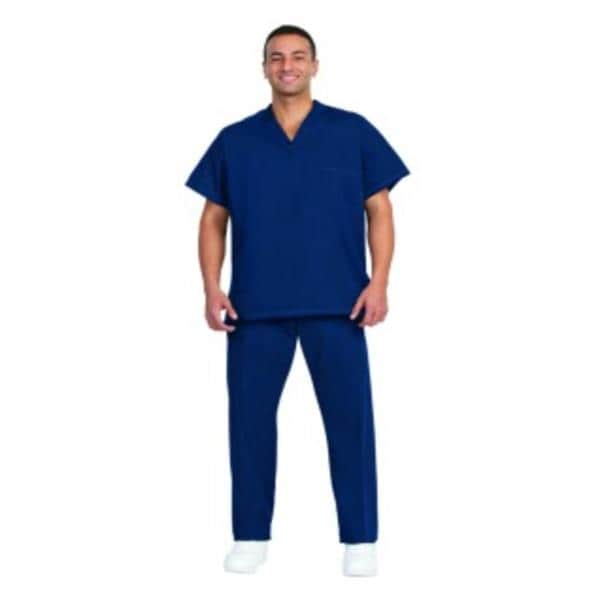 Scrub Pant Poly/Ctn 3 Pockets X-Small Navy Blue Unisex Ea