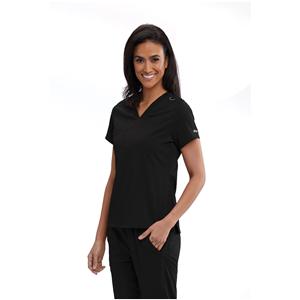 Bree Scrub Top V-Neck 1 Pocket Small Black Ea