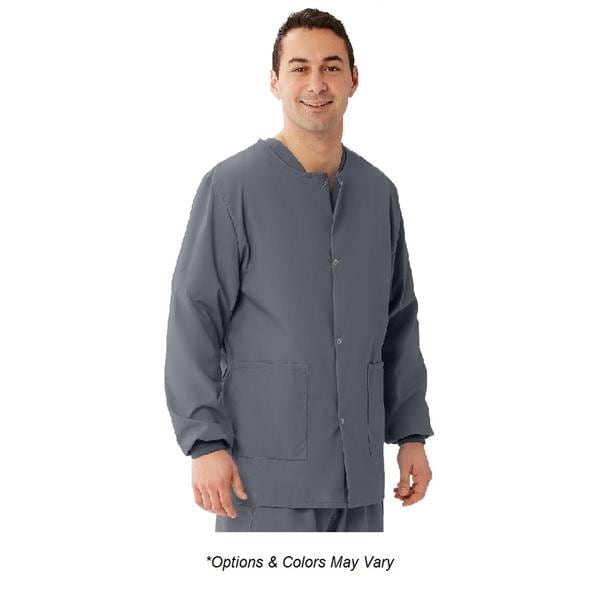 AngelStat Scrub Jacket 2X Large Charcoal Unisex Ea