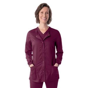 Proflex Warm-Up Jacket 3 Pockets Long Sleeves / Knit Cuff X-Large Wine Womens Ea