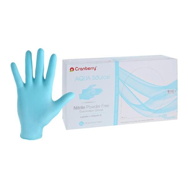 Aqua Source Nitrile Exam Gloves X-Large Aqua Non-Sterile