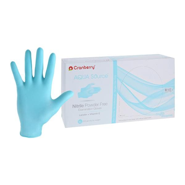 Aqua Source Nitrile Exam Gloves X-Large Aqua Non-Sterile, 10 BX/CA