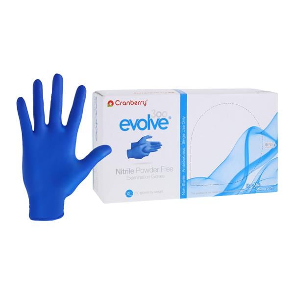 Evolve 300 Nitrile Exam Gloves X-Large Royal Blue Non-Sterile, 10 BX/CA