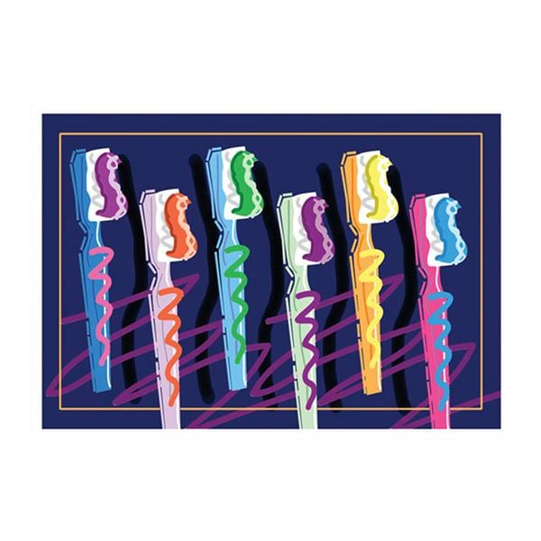 Imprinted Recall Cards 6 Neon Brushes 4 in x 6 in 250/Pk