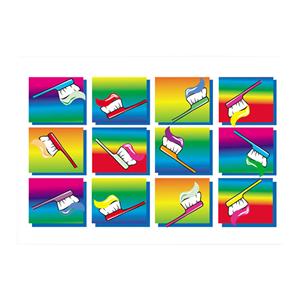 Laser 4-Up Recall Cards 12 Neon Brushes 8.5 in x 11 in 200/Pk