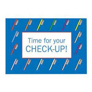 Laser 4-Up Recall Cards Time For Checkup 8.5 in x 11 in 200/Pk