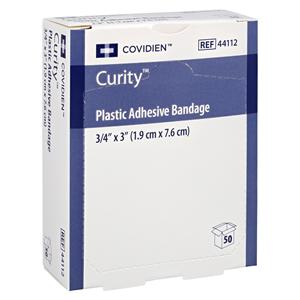 Curity Strip Bandage Plastic 3/4x3" Tan 50/Bx, 24 BX/CA