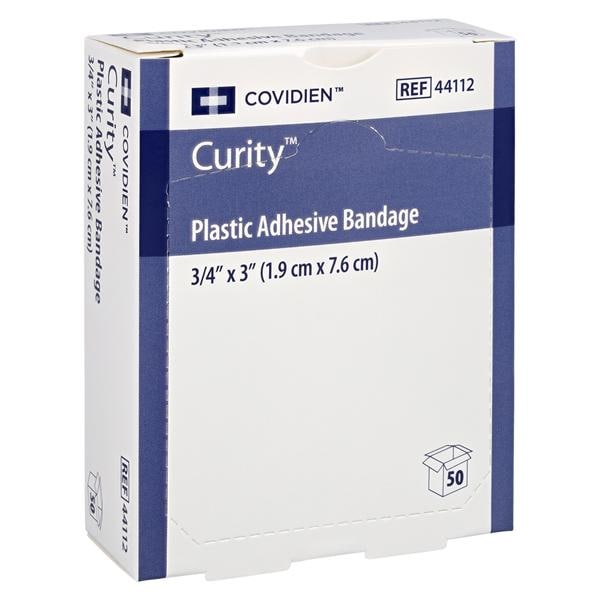 Curity Strip Bandage Plastic 3/4x3" Tan 50/Bx, 24 BX/CA