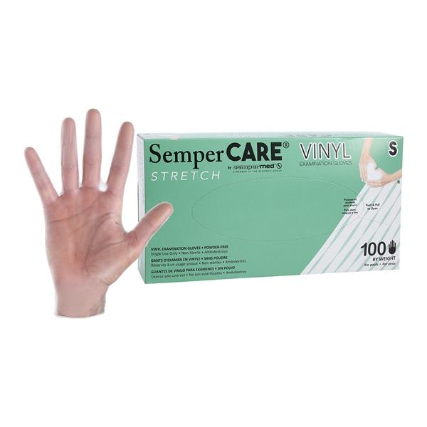 Sempercare Vinyl Exam Gloves Small Cream Non-Sterile