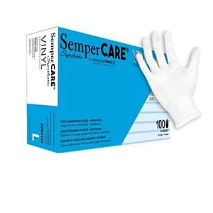 Sempermed Vinyl Exam Gloves X-Small Clear Non-Sterile, 10 BX/CA