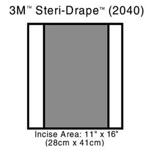 Steri-Drape 38cm x 41cm Sterile Surgical Drape Fenestrated