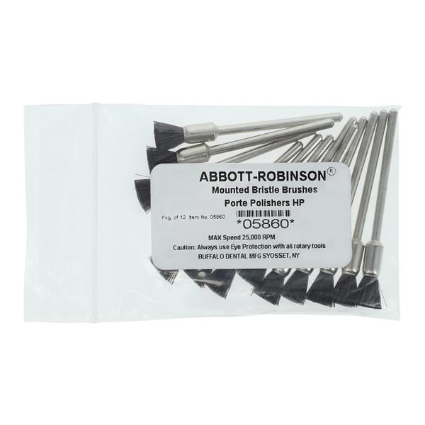 Abbott-Robinson Polishing Bristle Brushes Porte 12/Bx