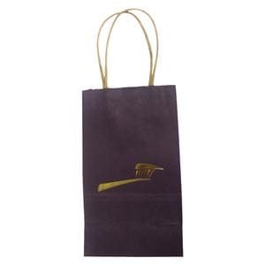 Paper Bags With Gold-Foil Toothbrush Logo 100/Bx