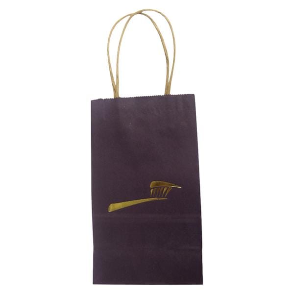 Paper Bags With Gold-Foil Toothbrush Logo 100/Bx