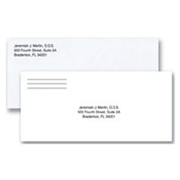 Business Envelopes #9 Gummed Flap Imprinted White With Logo 500/Bx