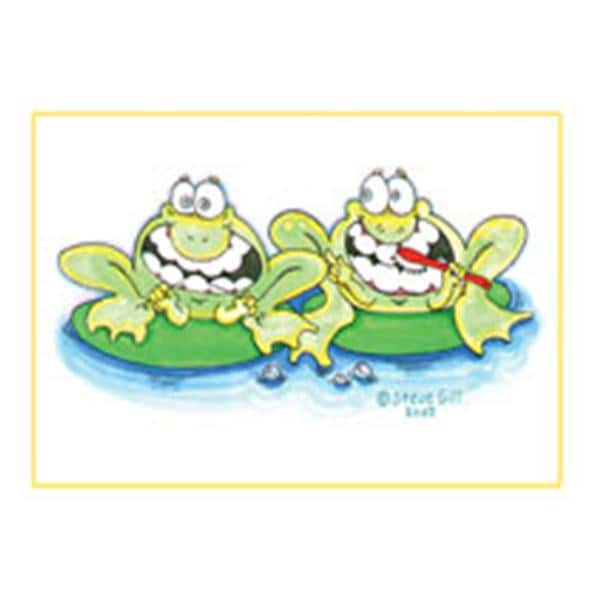 Imprinted Recall Cards 2 Frogs on Lily Pad 4 in x 6 in 250/Pk