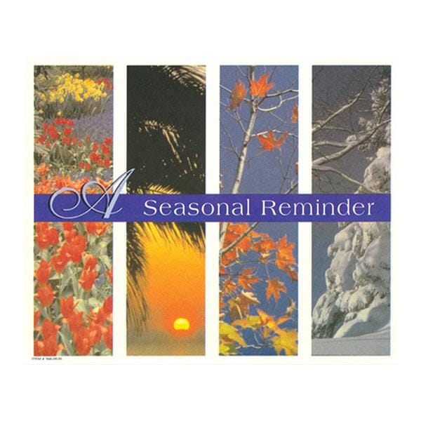 Imprinted Recall Cards 4 Seasons Reminder 1 4 in x 6 in 250/Pk