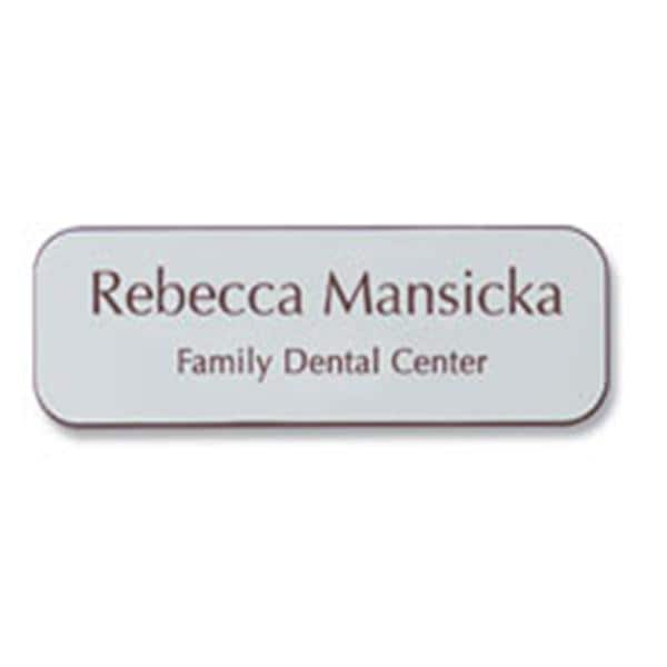 Engraved Name Badge Plastic 1 in x 3 in Ea