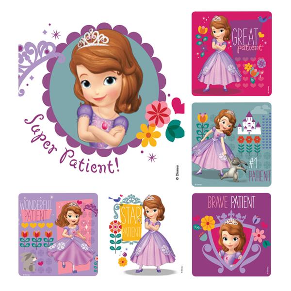 Stickers Medical 2.5 in x 2.5 in Sofia the First Assorted 100/Rl