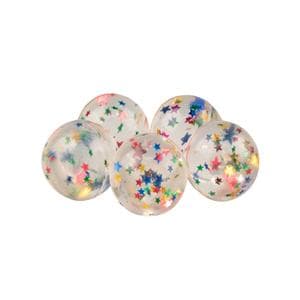 Toy High-Bounce Superballs Stars Clear 32 mm 100/Bg