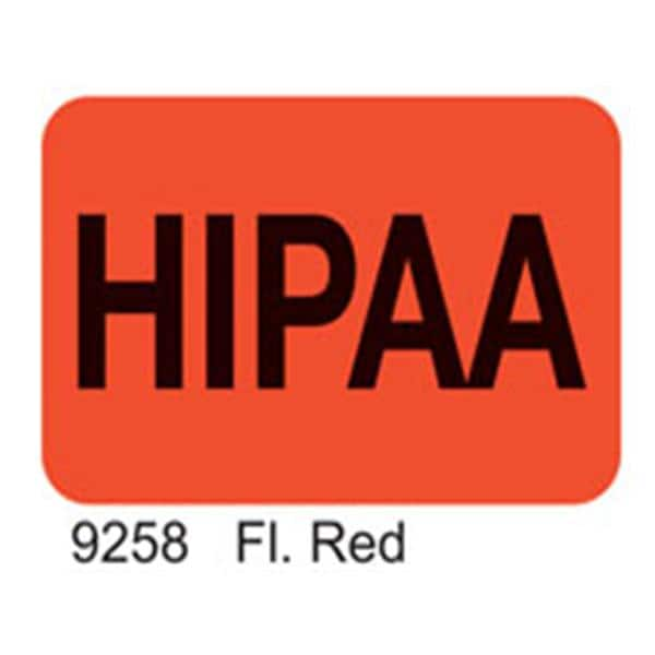 HIPAA Chart Label Red 500/Roll